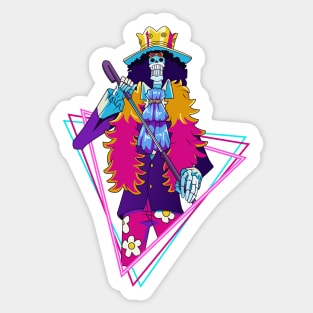 one piece anime Brook Sticker